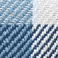 Throw pillow Vibhsa handloom woven textured plaid in blue and white, insert included on Tampa Home & Garden Store