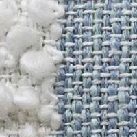 Vibhsa handloom woven textured throw pillow with white fringe and blue weave insert on Tampa Home & Garden Store
