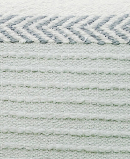 Vibhsa handloom striped decorative throw pillow 20x20 in soft grey and white on Tampa Home & Garden Store