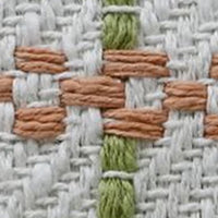 Handwoven knotted edging throw pillow 14x24 by Vibhsa with white and orange-brown accents on Tampa Home & Garden Store