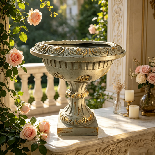 MGO Garden Planter with Drainage Hole - Antique Blue