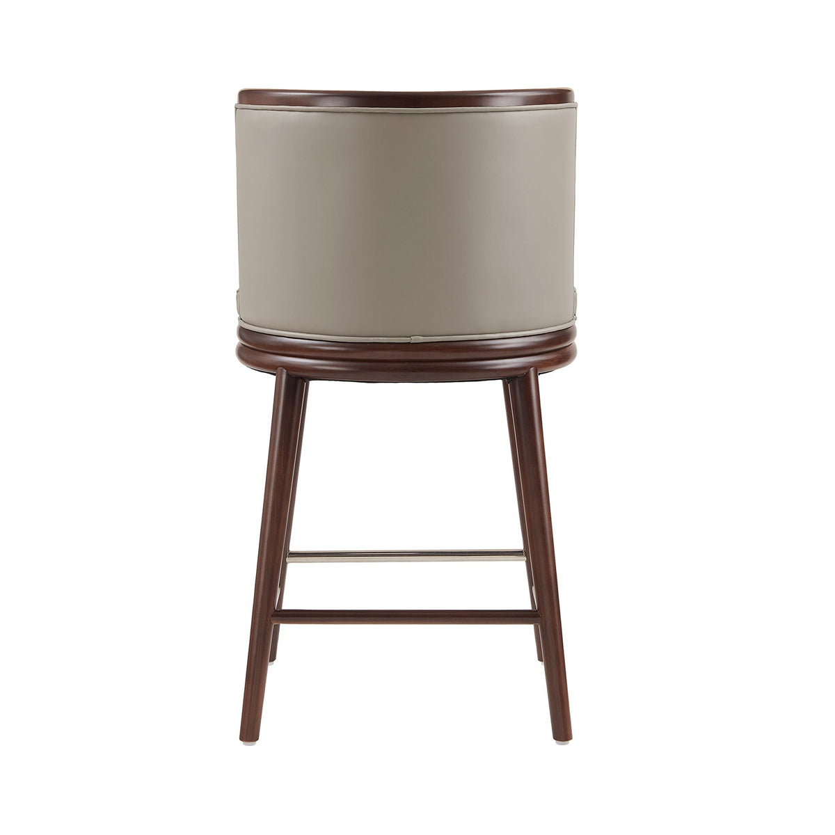 Evalyn counter stool by HouseOfZazla, beige upholstery, dark wood legs, counter height on Tampa Home & Garden Store