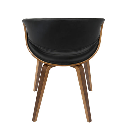 Mid-Century dining chair with bent wood legs, black upholstery by HouseOfZazla on Tampa Home & Garden Store