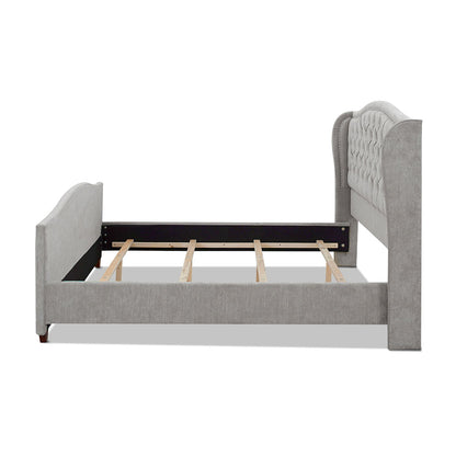 Solid Upholstered Bed Frame and Headboard Set