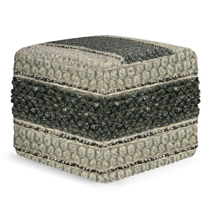 Grady Handcrafted Square Pouf for Living Room