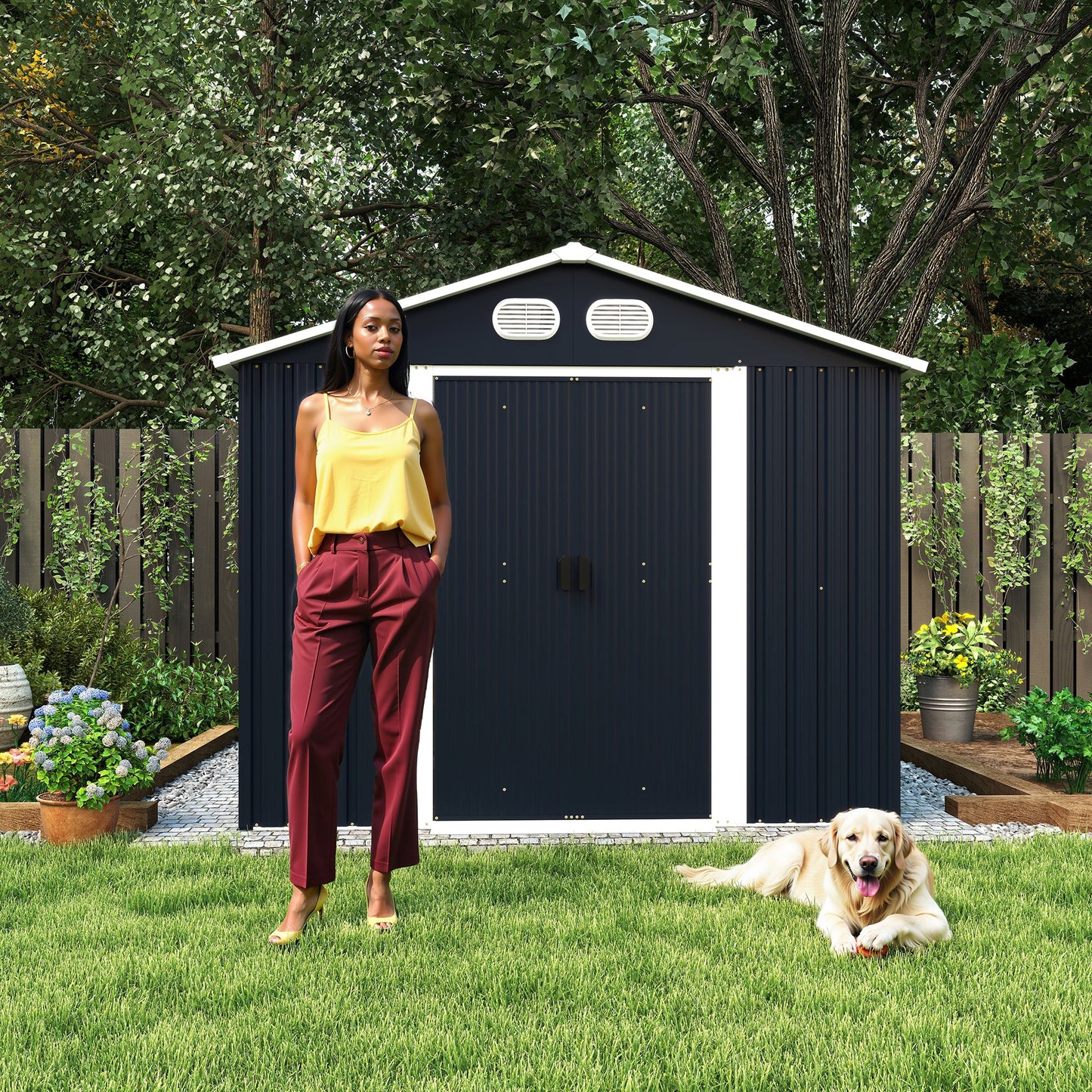Campcraft 8x12 Outdoor Metal Storage Shed