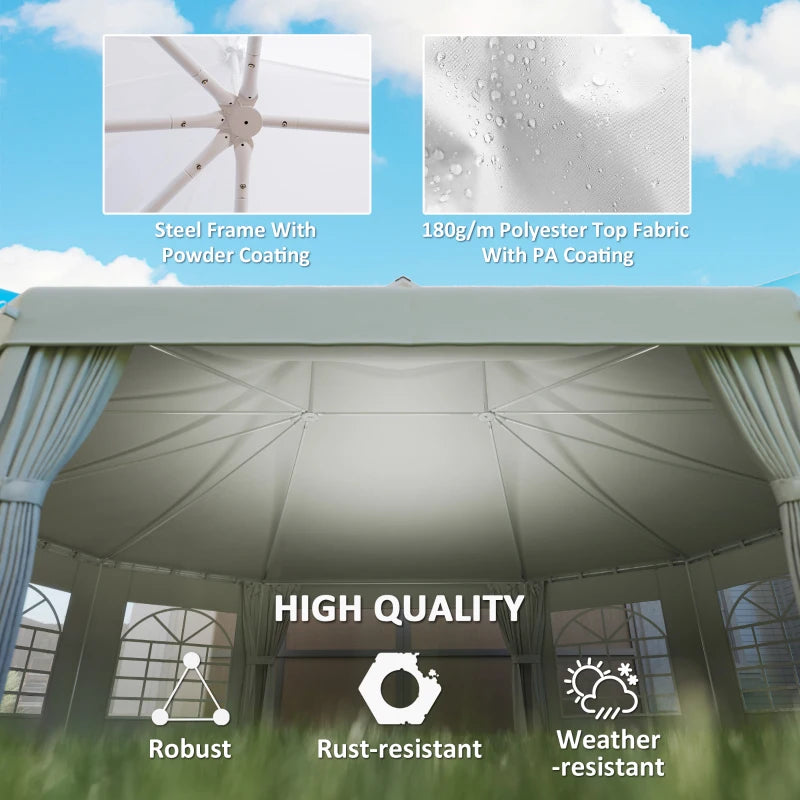 Extra Large Event Tent by HouseOfZazla, white steel frame, PA-coated top, weather resistant on Tampa Home & Garden Store