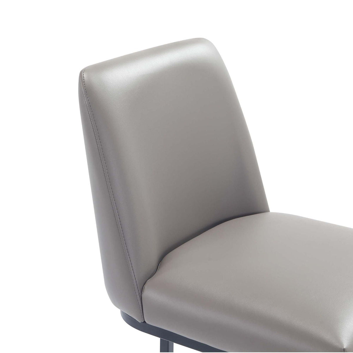 Serena Barstool by HouseOfZazla, bar height 28-30, gray faux-leather upholstery on Tampa Home & Garden Store
