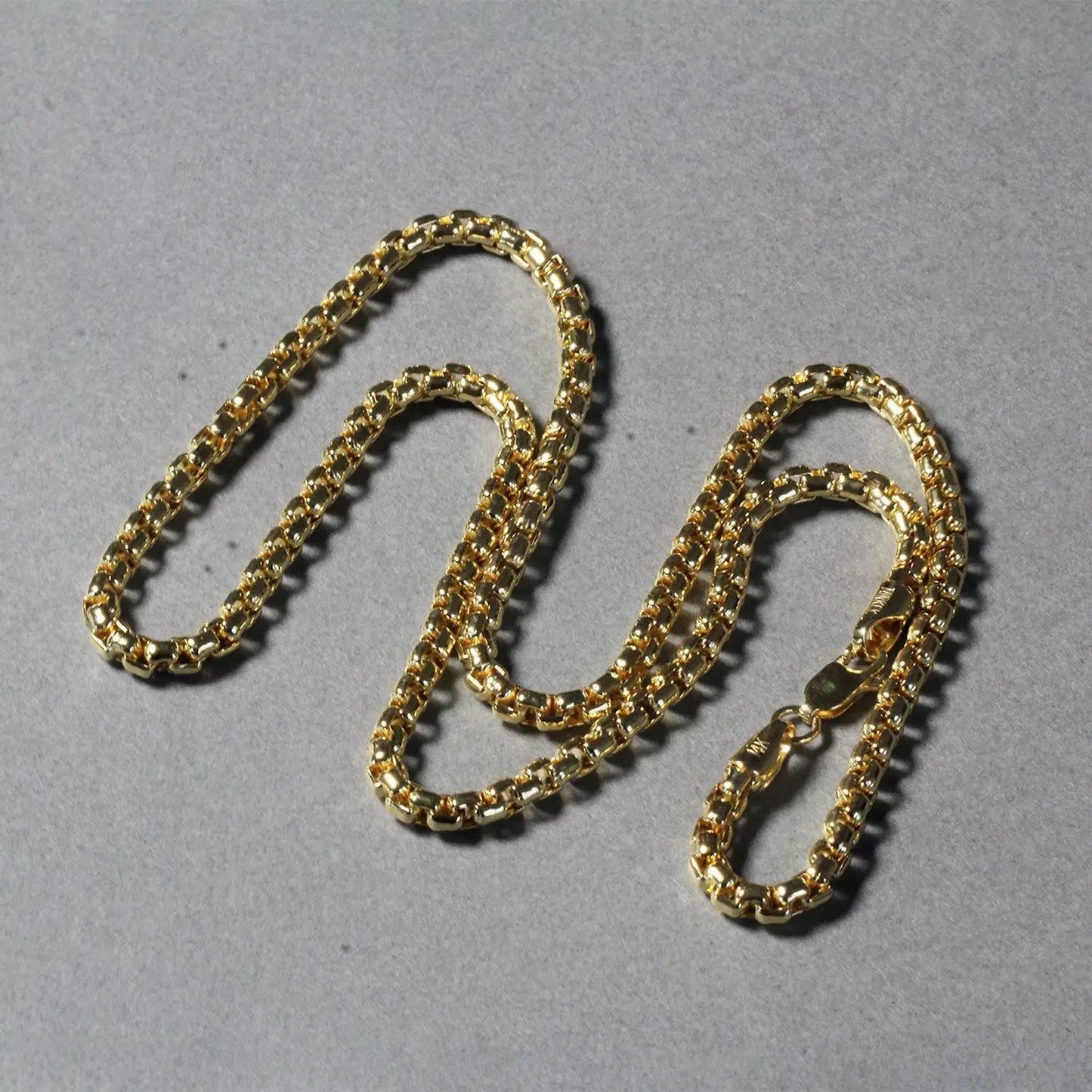 3.4mm 14k yellow gold round box chain necklace by Bids.com, set of three chains on Tampa Home & Garden Store