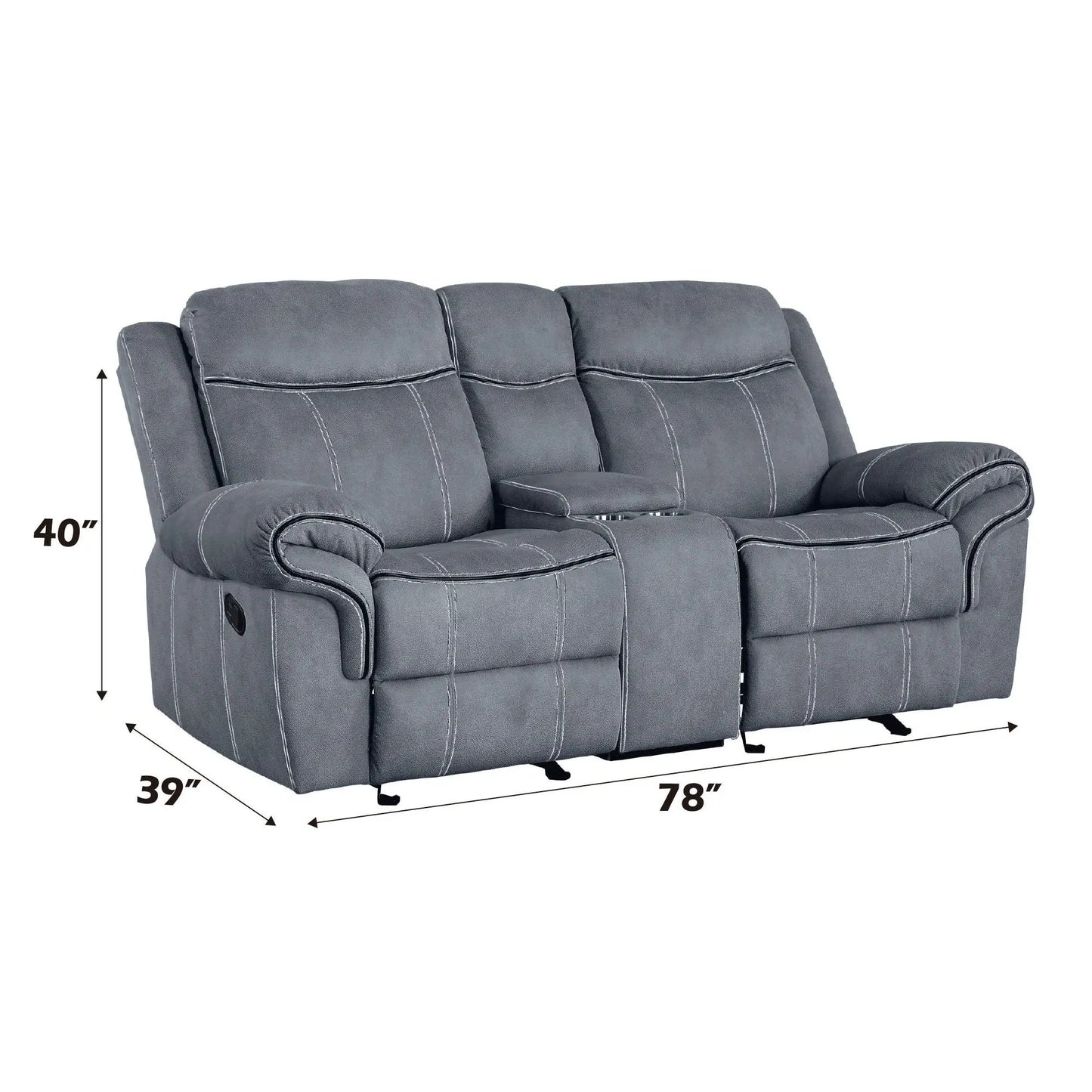 Zubaida Two Tone Three Piece Recliner Set