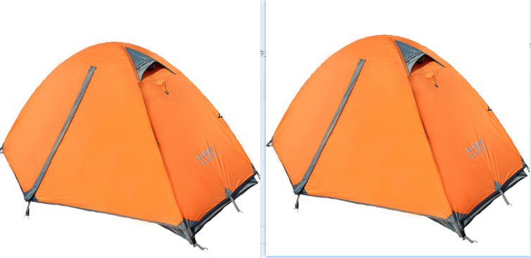 Outdoor double camping rainproof tent orange ultralight hiking shelter, two tents My Store on Tampa Home & Garden Store