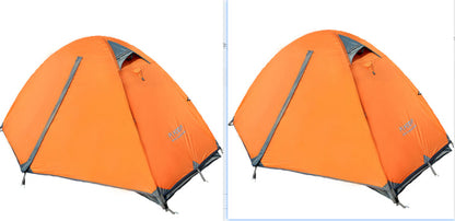 Outdoor double camping rainproof tent orange ultralight hiking shelter, two tents My Store on Tampa Home & Garden Store