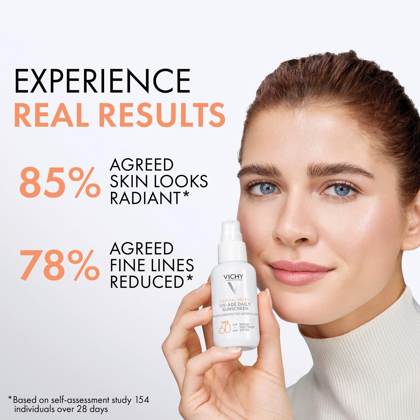 Face cream Vichy Capital Soleil SPF 50 daily moisturizer sunscreen bottle held by a woman on Tampa Home & Garden Store