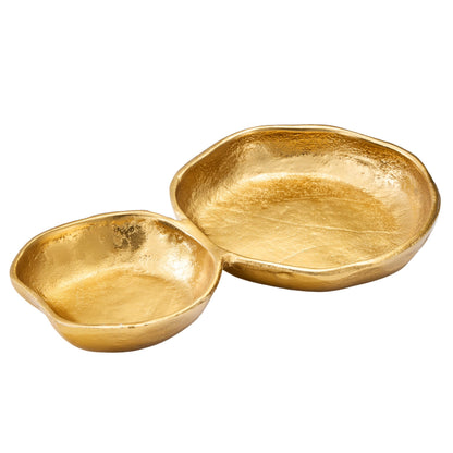 Set of 2 Elegant and Gold Decorative Bowls