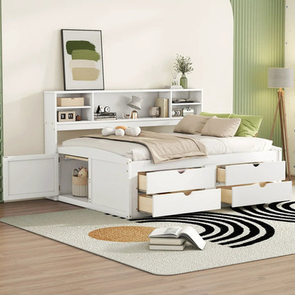 Daybed with Two Bedside Cabinets and Four Drawers