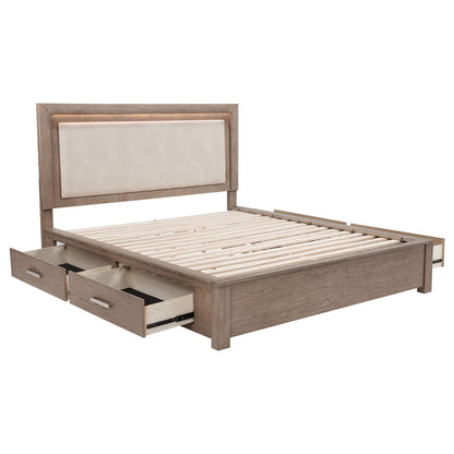 Gibbons Led Storage Bed with Elegant Headboard