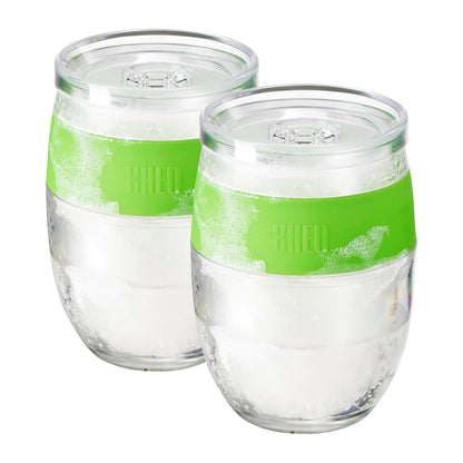 Stemless Acrylic Wine Glasses Set Of Two Green