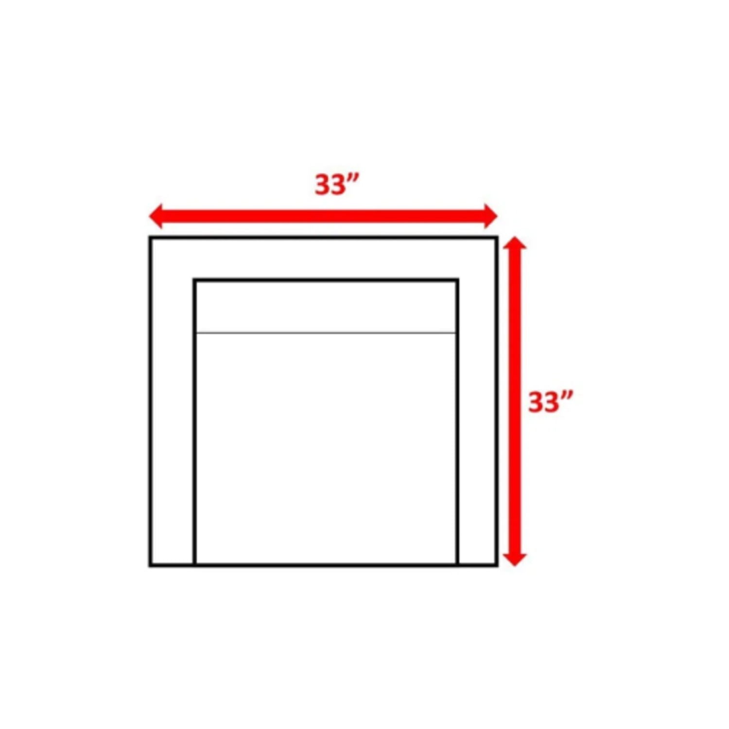 Minnesota Club Chair outdoor arm chair diagram with 33 in width and 33 in height on Tampa Home & Garden Store