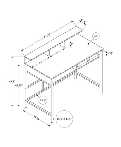 Standing Desk for Home Office and Laptop Storage