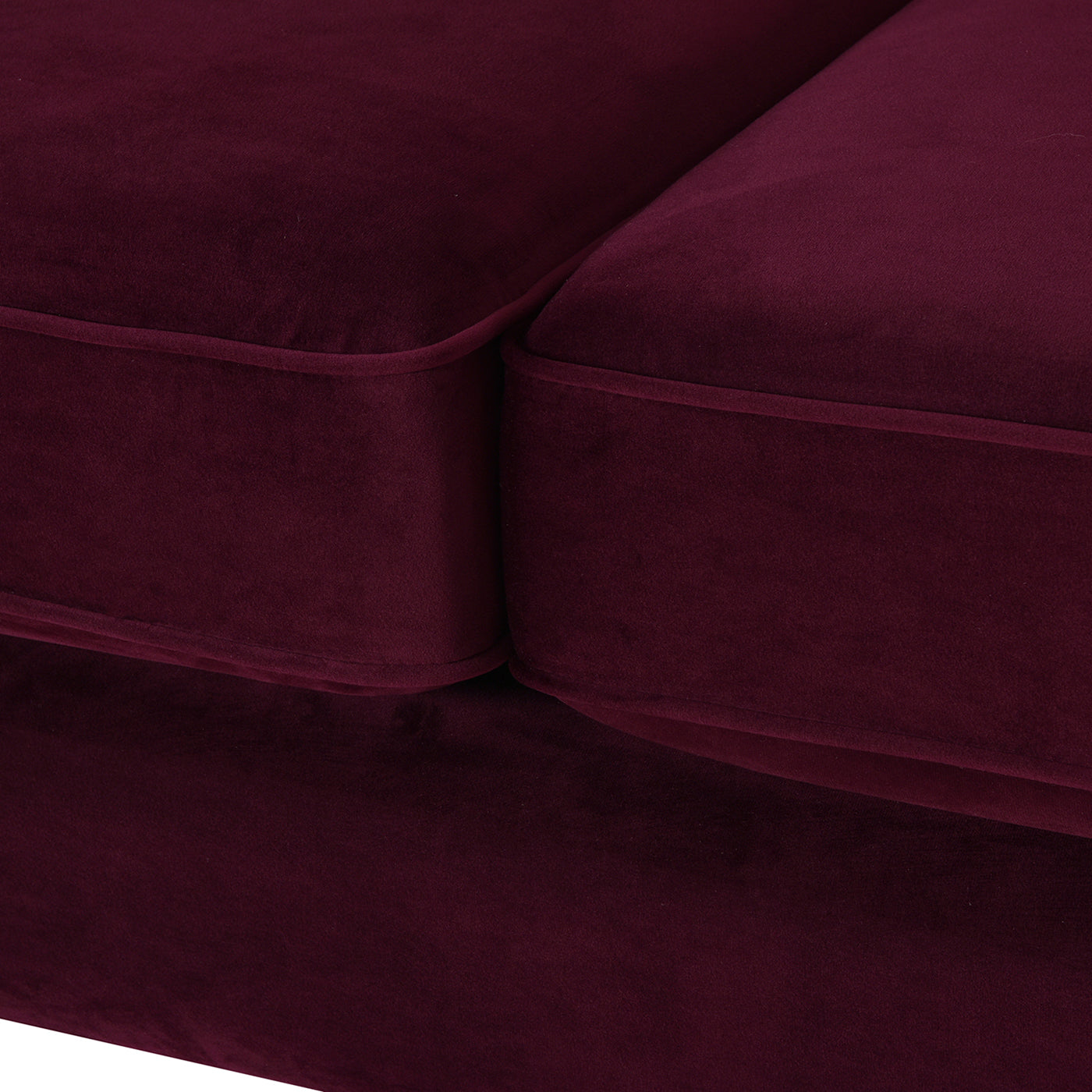 Jack 84in modern tuxedo tufted sofa burgundy velvet upholstery on Tampa Home & Garden Store