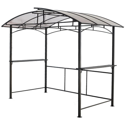 Grill Gazebo 8x5ft Canopy Bbq Shelter Black