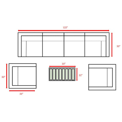 Durable Aluminum Wicker Sofa and Cushions
