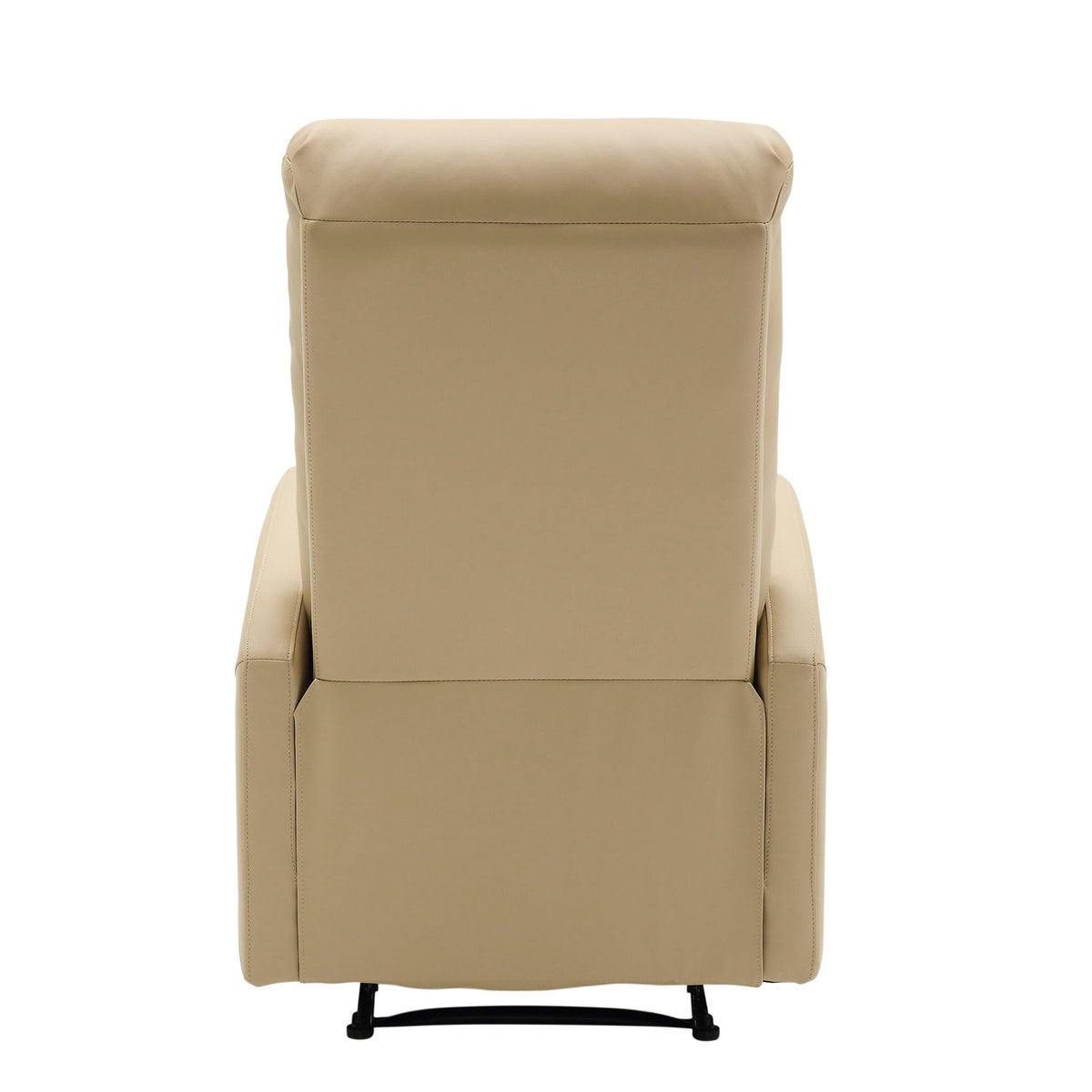 Dormi Contemporary Recliner Chair beige leather upholstery by HouseOfZazla on Tampa Home & Garden Store