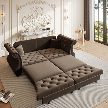 Oversized Chesterfield Sofa and a Pull Out Bed