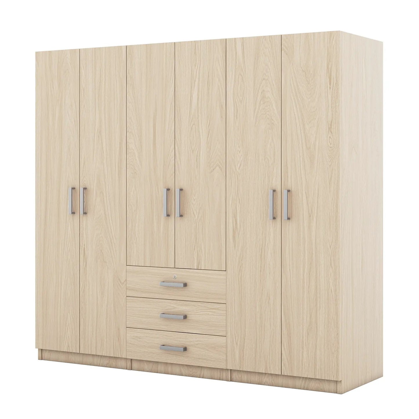 6 Doors Wardrobe Storage for Bedroom with Drawers
