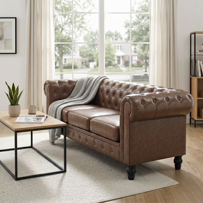 Elegant Tufted Sofa and Luxurious Comfort