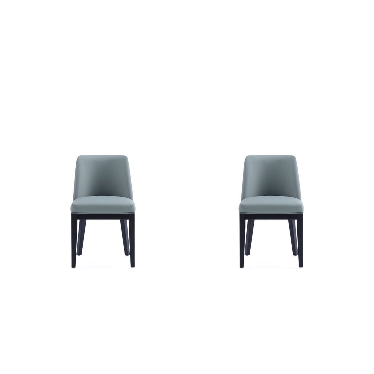 Upholstered dining chair set in gray fabric with solid beech frame, 2 chairs on Tampa Home & Garden Store