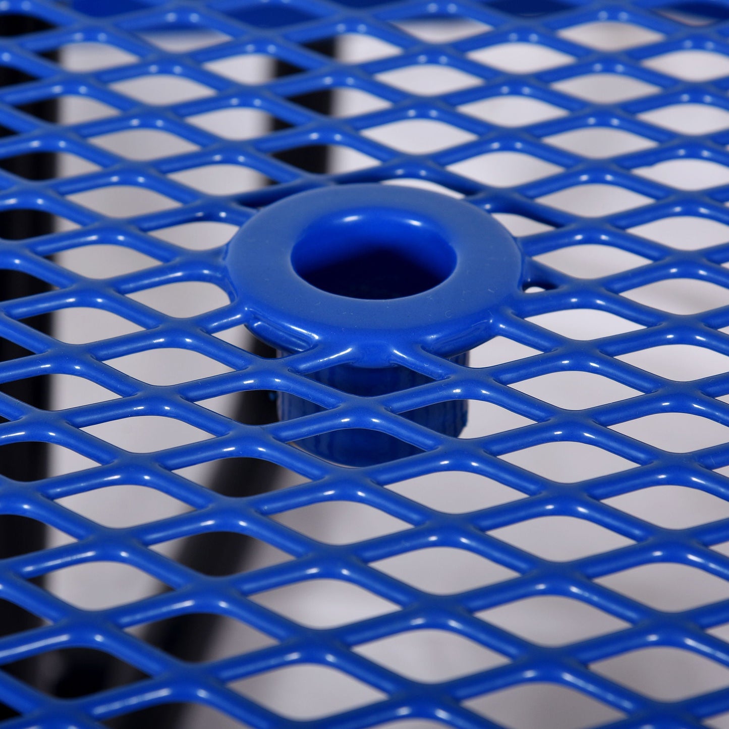 Round Outdoor Steel Picnic Table with Pole