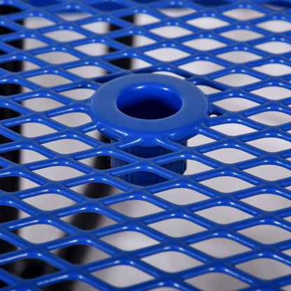 Round Outdoor Steel Picnic Table with Pole