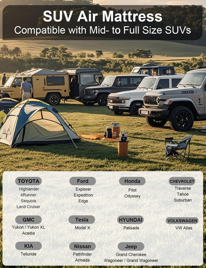 Umbrauto 63in Extended SUV Mattress grey with pump and 2 pillows for mid- to full-size SUVs on Tampa Home & Garden Store