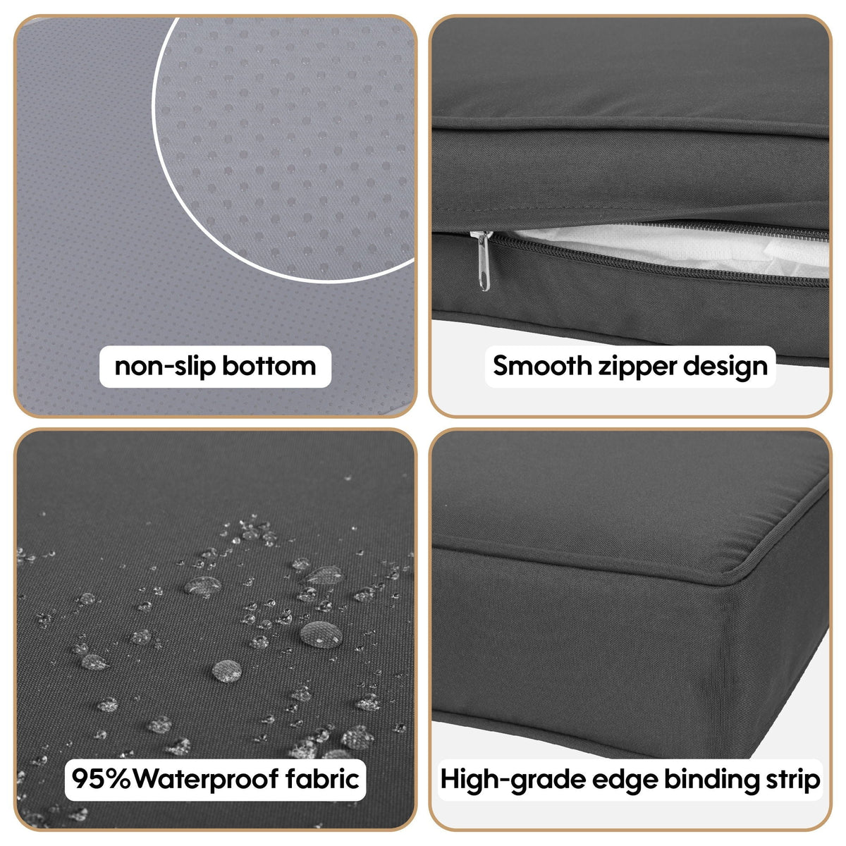 14 Pack Wicker Sofa Cushion and Back Covers