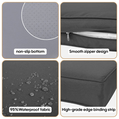 14 Pack Wicker Sofa Cushion and Back Covers