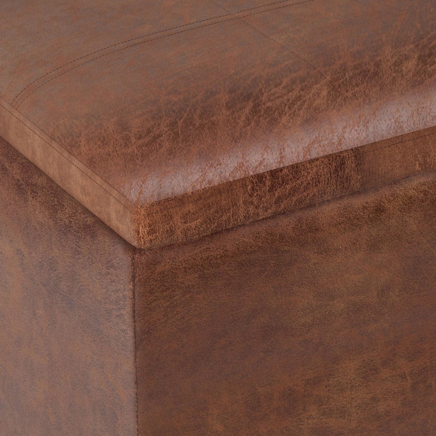 Rockwood Upholstered Cube Ottoman with Tray