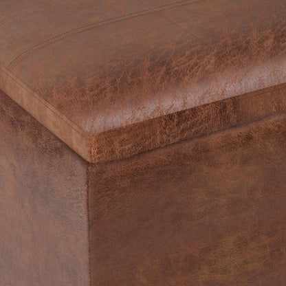 Rockwood Upholstered Cube Ottoman with Tray