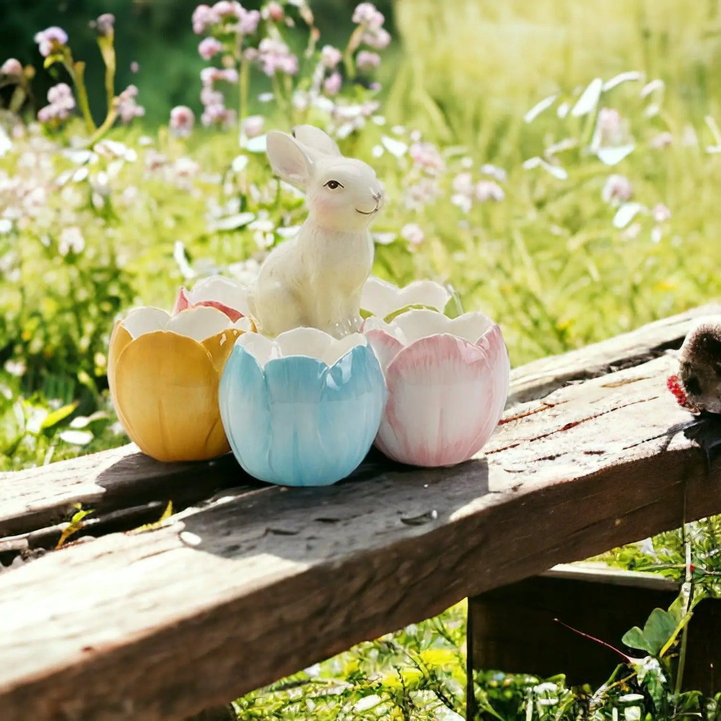 Tidbit Dish Pastel Bunny or Bird Dolomite