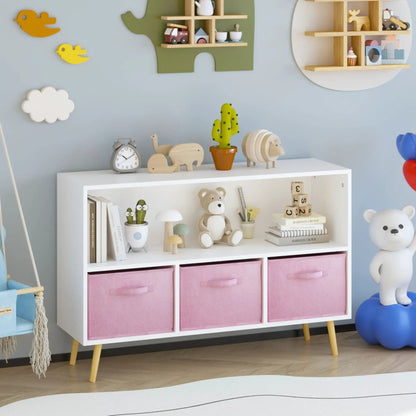 Bookcase with Collapsible Drawers Book Display