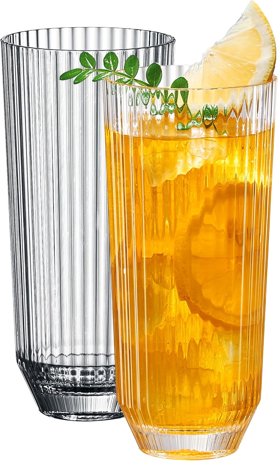 Khen Acrylic Ribbed Drinking Glasses Set of 2
