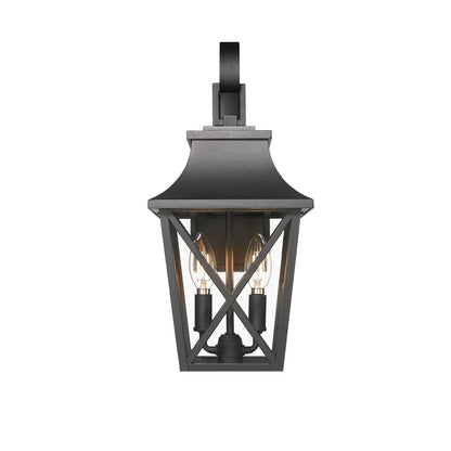 Black Outdoor Wall Lantern For a Patio or Porch