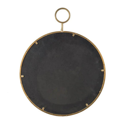 Circle Wall Mirror With Iron Frame Living Room