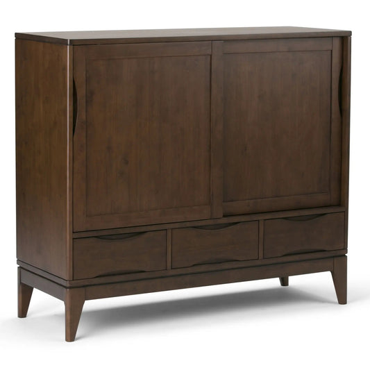 Harper handcrafted medium storage cabinet, dark walnut finish accent cabinet on Tampa Home & Garden Store