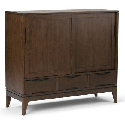Harper Handcrafted Medium Storage Cabinet, dark walnut wood finish, HouseOfZazla accent cabinet on Tampa Home & Garden Store