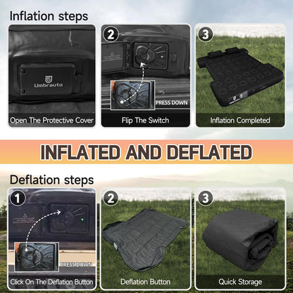 Umbrauto truck bed air mattress 5.5-5.8ft black/gray with detachable pump on Tampa Home & Garden Store