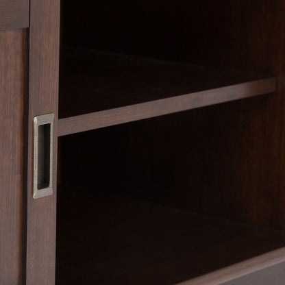 Handcrafted mid-century TV stand and storage in dark wood by HouseOfZazla on Tampa Home & Garden Store
