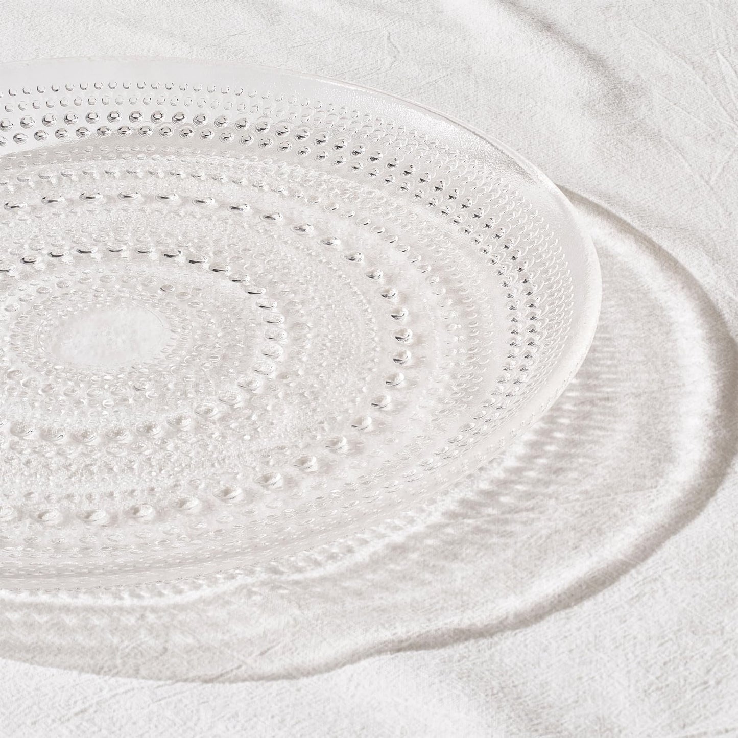 Clear Glass Hobnail Charger Plates and Set