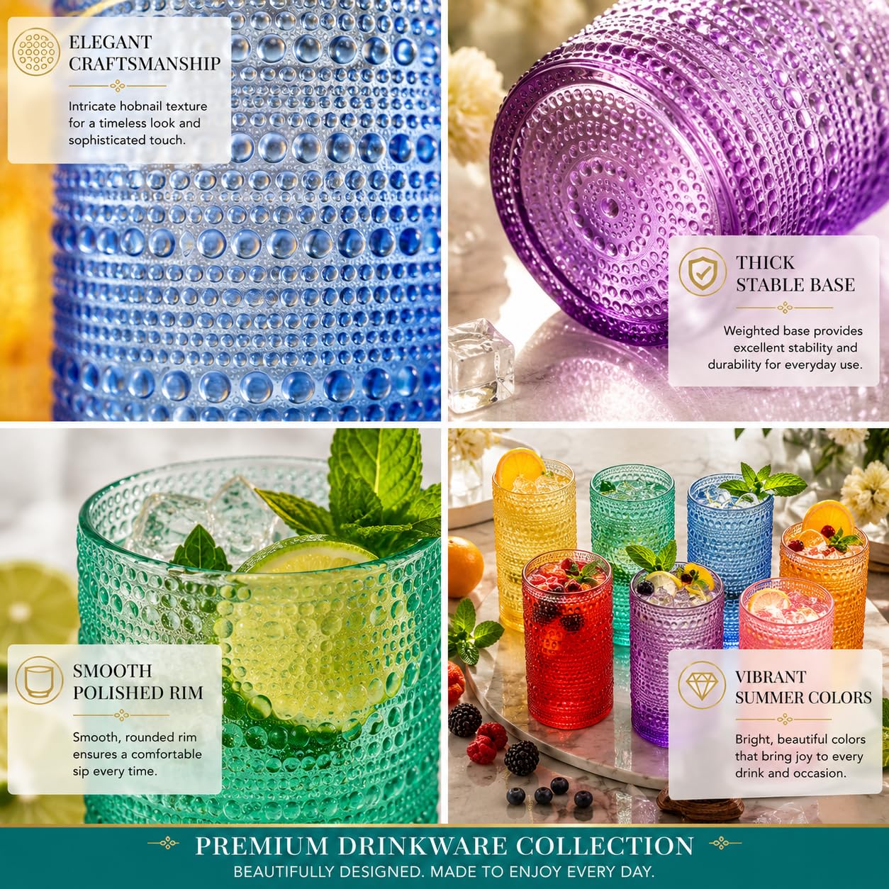 Madrid Acrylic Highball Glasses Set of 6