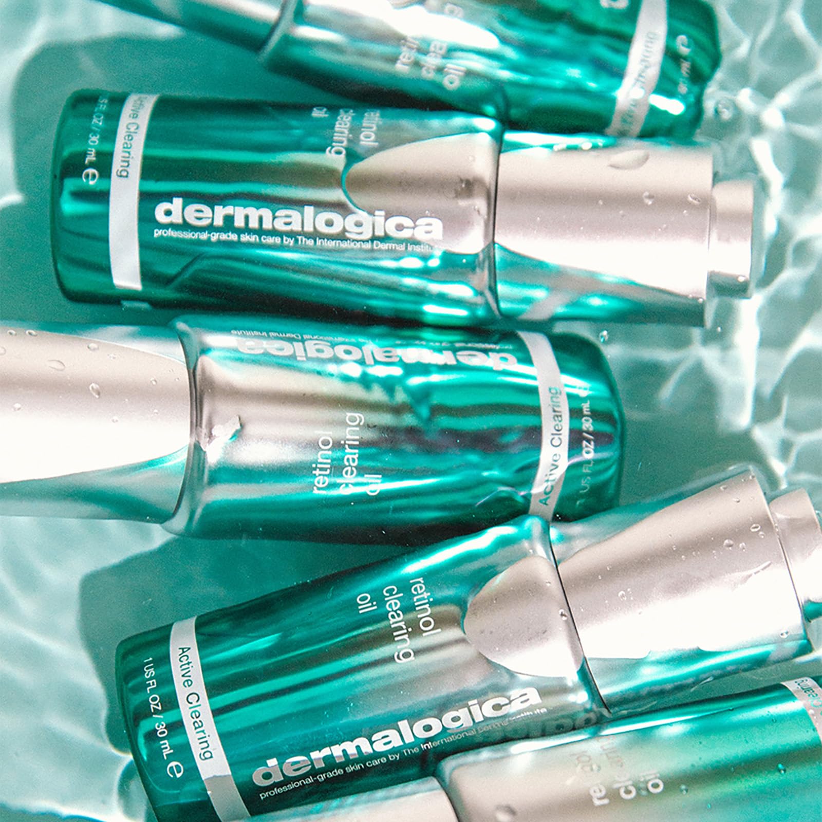 Dermalogica Retinol Clearing Oil bottles in teal packaging, multiple units on Tampa Home & Garden Store